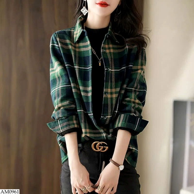 AM0961 ÁO SƠ MI NỮ KẺ CARO