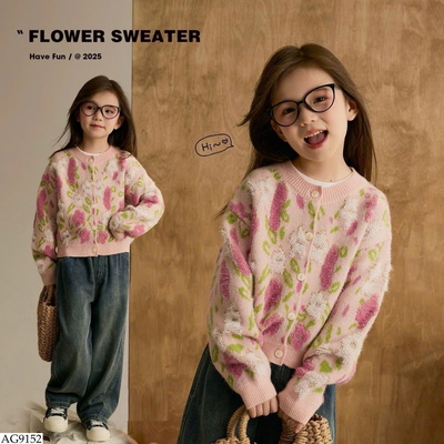 AG9152 ÁO CARDIGAN LEN HOA BG