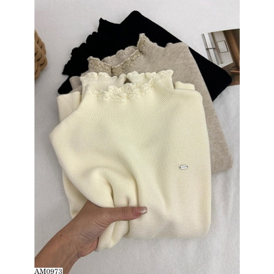 AM0973 ÁO LEN CỔ BÈO