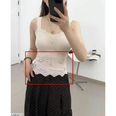 AM0975 ÁO 2 DÂY REN 2 LỚP ÔM EO