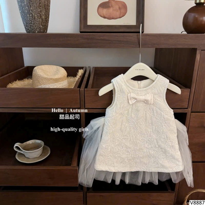 V8887 VÁY SÁT NÁCH NƠ CHO BÉ