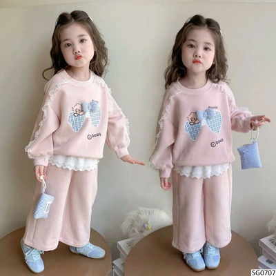 SG0707 BỘ NỈ HỒNG CHO BG
