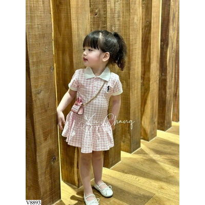 V8894 VÁY POLO KẺ CARO NINGLI