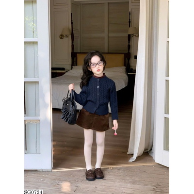 SG0724 SET ÁO LEN PHỐI CHÂN VÁY CHỮ A BG