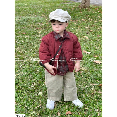 ST7107 SET ÁO KHOÁC PHAO PHỐI QUẦN JEANS BT
