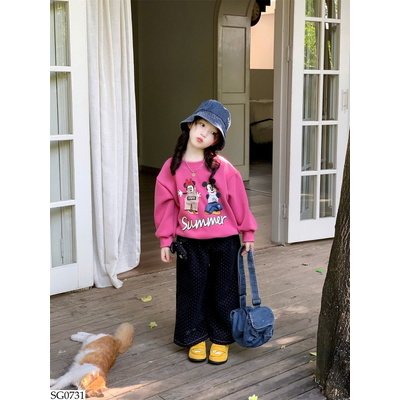 SG0731 ÁO NỈ MICKEY MIX QUẦN JEAN LÓT LÔNG