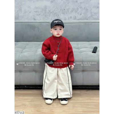 ST7112 SET ÁO LEN ĐỎ MIX QUẦN DÀI BT