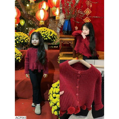 AG9161 ÁO CARDIGAN LEN ĐỎ BLING BG