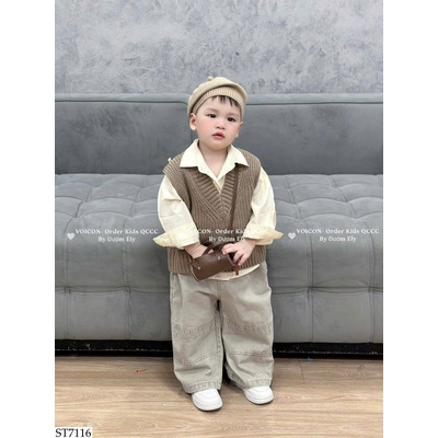ST7116 SET ÁO GILE LEN MIX QUẦN SUÔNG BT