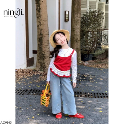 AG9163 ÁO DÀI TAY GIẢ 2 MẢNH NINGLI