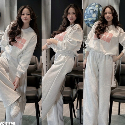 VN1412.01 BỘ NỈ CHỮ CHO NỮ