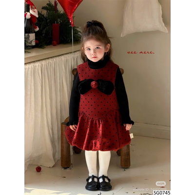 SG0745 SET VÁY XINH TONE ĐỎ CHO BÉ