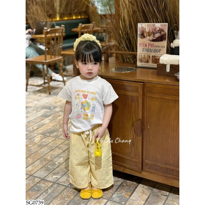 SG0739 SET ÁO PHÔNG MIX QUẦN CHẤM BI NINGLI