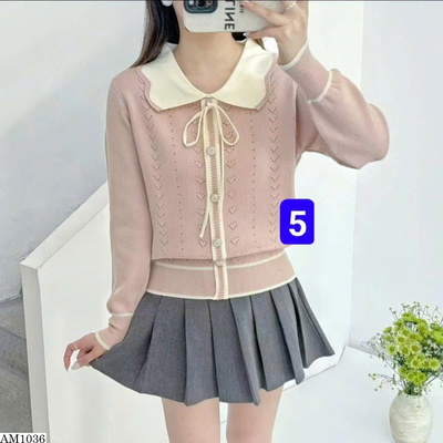 AM1036 ÁO DỆT KIM CỔ NƠ DỄ THƯƠNG