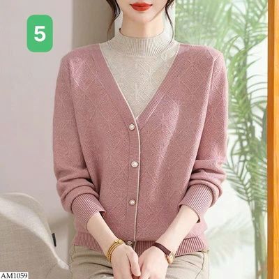 AM1059 ÁO LEN GIẢ 2 LỚP TRUNG NIÊN