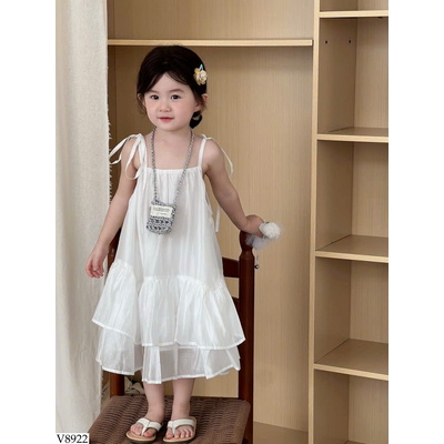 V8922 VÁY 2 DÂY CHO BÉ GÁI 