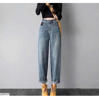 QM5413 QUẦN JEAN PHỐI TÚI LƯNG CAO