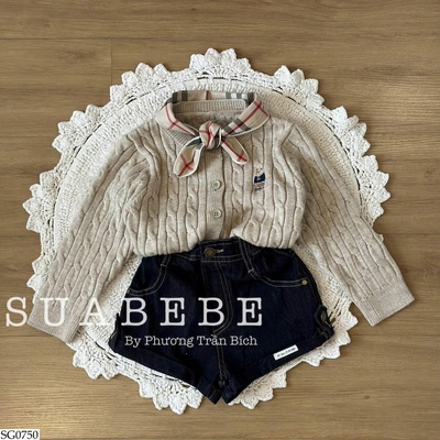 SG0750 SET ÁO LEN ADBABY MIX SHORT JEAN AMBB 