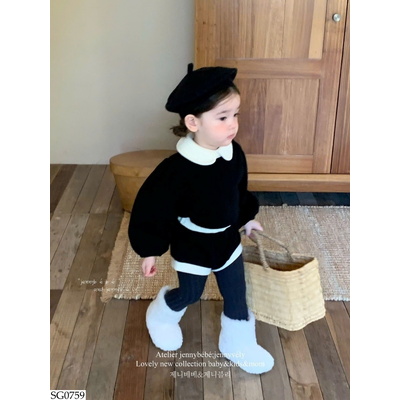 SG0759 SET BỘ ĐEN CỔ BÚP BÊ BG