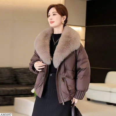 AM1057 ÁO KHOÁC PHAO CỔ LÔNG NỮ
