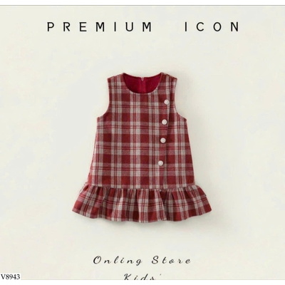V8943 VÁY KẺ CARO PREMIUM