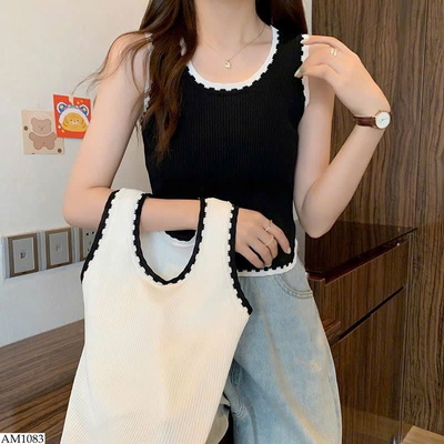 AM1083 ÁO BA LỖ PHỐI MÀU VIỀN NỮ