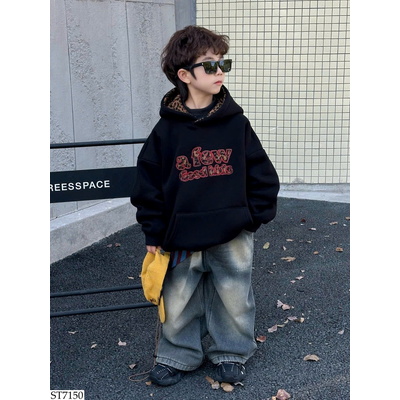 ST7150 SET ÁO HOODIE CHỮ MIX QUẦN JEAN BT