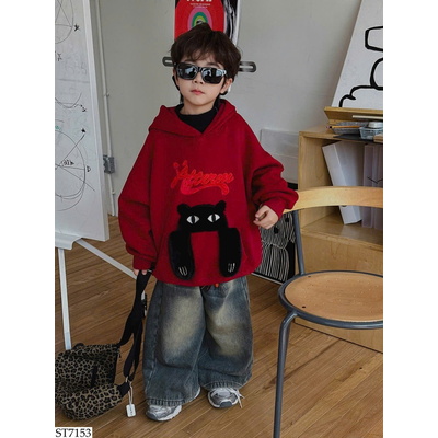 ST7153 SET ÁO HOODIE MÈO MIX QUẦN JEAN BT