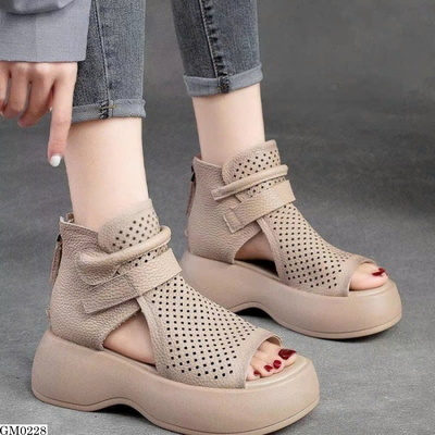 GM0228 GIÀY SANDAL ĐẾ ĐỘN DA MỀM NỮ