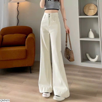 QM5433 QUẦN JEAN ỐNG LOE LƯNG CAO