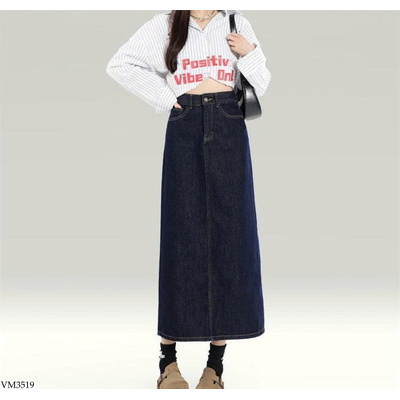 VM3519 VÁY DENIM DÁNG DÀI CHO NỮ
