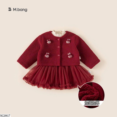 SG0817 BỘ VÁY TONE ĐỎ BABYCITY BG