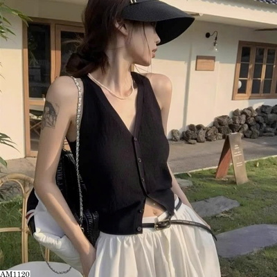 AM1120 ÁO GILE CỔ YẾM CÀI NÚT NỮ
