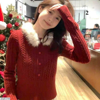 AM1155 ÁO LEN CỔ LÔNG CHO NỮ