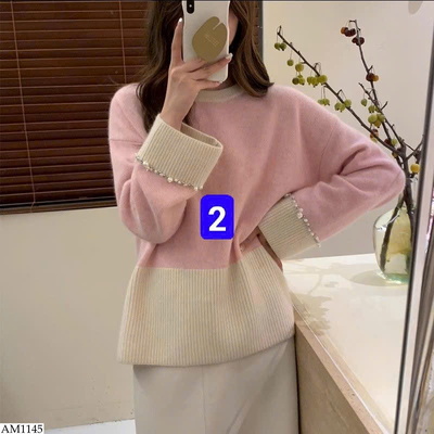 AM1145 ÁO LEN PHỐI MÀU CHO NỮ