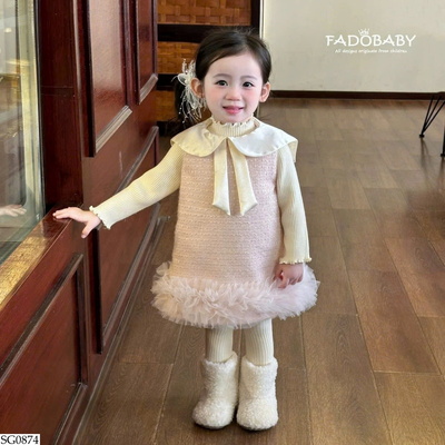 SG0874 SET ÁO LEN MIX VÁY DẠ TUTU BG