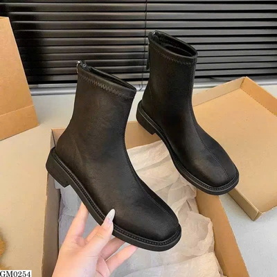 GM0254 BOOT DA NGẮN KHÓA KÉO NỮ