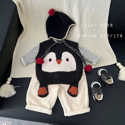 ST7183  SET GILE CHIM CÁNH CỤT MIX QUẦN SUÔNG