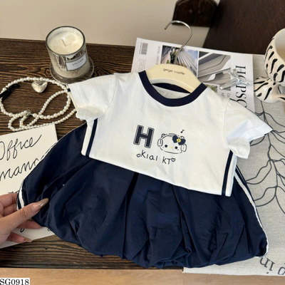 SG0918 SET ÁO THUN KITTY MIX CV XẾP LY BG