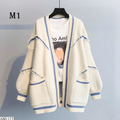 AM1177 ÁO LEN  CARDIGAN PHỐI RÁCH CHO NỮ