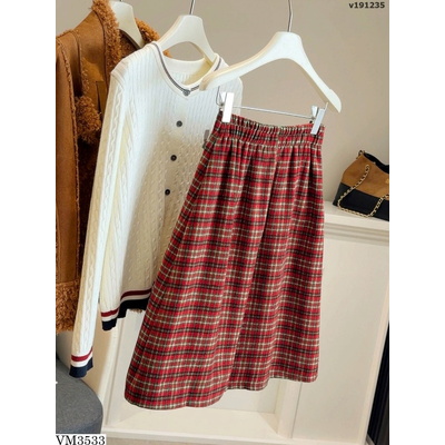 VM3533 CHÂN VÁY KẺ CARO ANNA