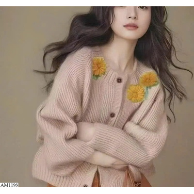 AM1198 ÁO CARDIGAN LEN HOA CHO NỮ