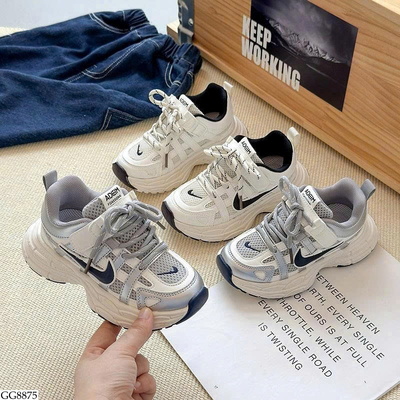 GG8875 GIÀY SNEAKER TRẺ EM PHỐI LƯỚI ĐẾ DÀY 
