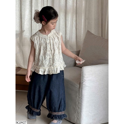 SG0927 SET ÁO THÊU MIX QUẦN JEAN BG