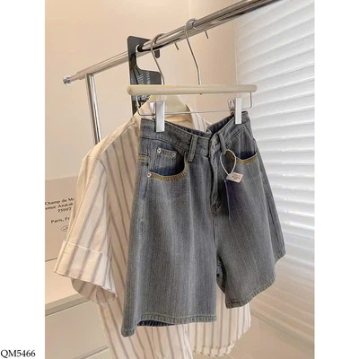 QM5466 QUẦN SHORT JEAN LƯNG CAO HACK DÁNG