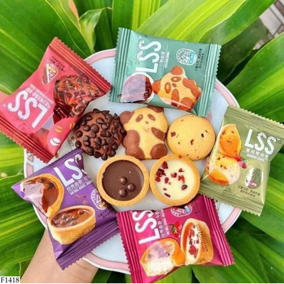 F1418 BÁNH QUY BƠ SỮA SOCOLA MIX VỊ