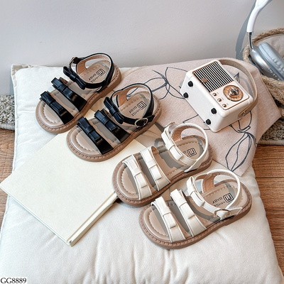 GG8889 SANDAL NƠ QUAI NGANG BG