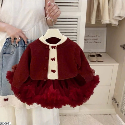 SG0931 SET ÁO LEN NƠ MIX CV TUTU BG