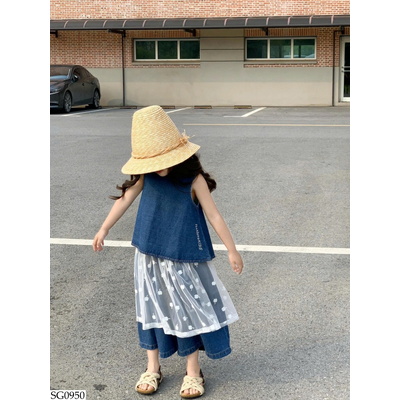 SG0950 SET BỘ JEAN MIX CV VOAN BG