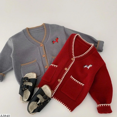 A3840 ÁO KHOÁC LEN CARDIGAN NGỰA CHO BÉ MAIBAO